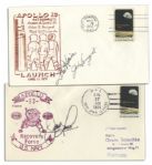 Jack Swigerts Personally Owned Pair of Apollo 13 First Day Covers Signed By Haise, Swigert & Lovell