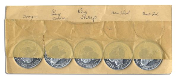 Jack Swigert's Own Collection of Half a Dozen Apollo 8 Commemorative Coins