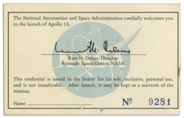 Jack Swigert's Own Ticket to The Launch of Apollo 15