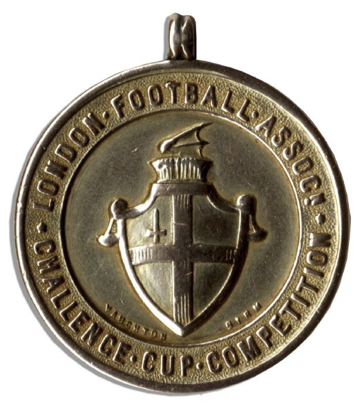 Early London Football Association Challenge Cup Gold Medal From 1911 -- Awarded to Tottenham Hotspur