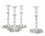 Set of Four King George II Candlesticks
