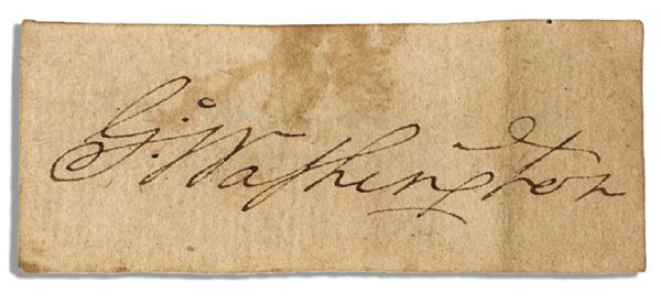 Rare George Washington Revolutionary War Franking Signature -- Signed ''Go: Washington''