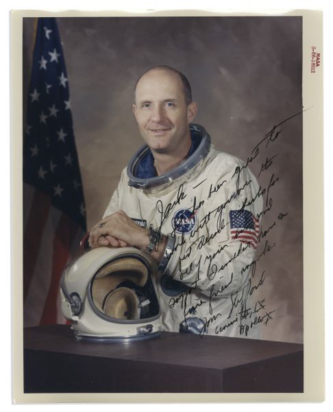 Apollo 10 Astronaut 8'' x 10'' Photos Signed -- Stafford & Cernan -- 2 Photos Dedicated to Apollo 13 Pilot Jack Swigert, From His Personal Collection