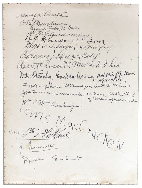National Aeronautic Association 1930 Conference Guestbook Signed by 27 Aviation Pioneers Including Amelia Earhart, R.E. Byrd & J.H. Doolittle