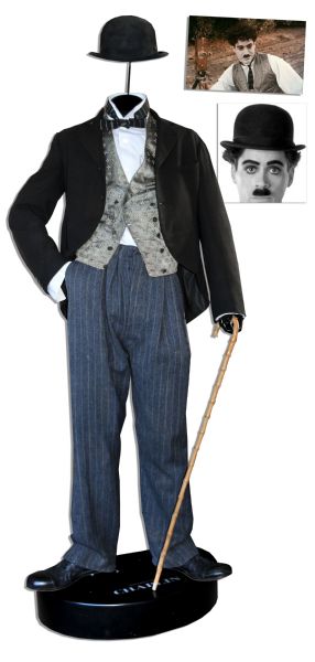 Robert Downey, Jr. Costume From His Best Actor-Nominated Role as Charlie Chaplin -- Costume For Chaplin's Iconic ''Tramp'' Character