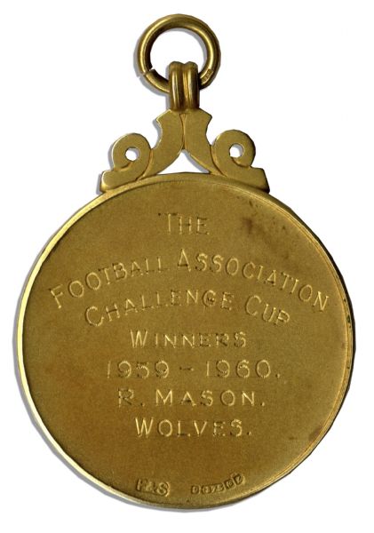F.A. Cup Gold Medal From 1960 -- Awarded to Robert Mason