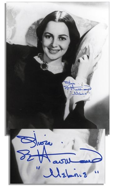 Olivia de Havilland Signed 11'' x 14'' Photo From Her Acclaimed ''Gone With the Wind'' Role