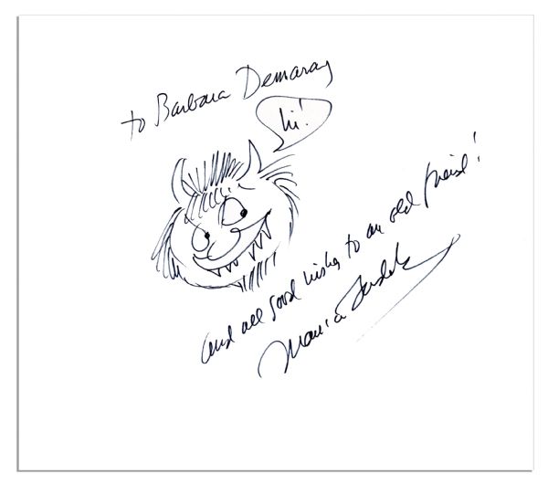 Very Special ''Where the Wild Things Are'' -- Maurice Sendak Signs and Sketches a Wild Thing