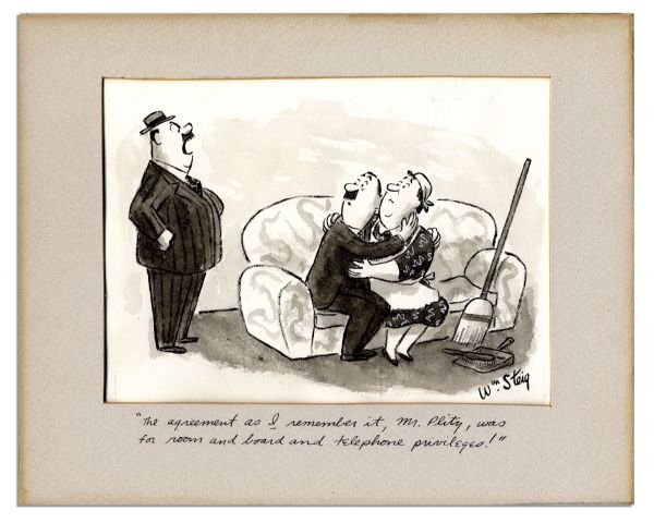 Shrek Creator William Steig Hand-Drawn ''New Yorker'' Cartoon