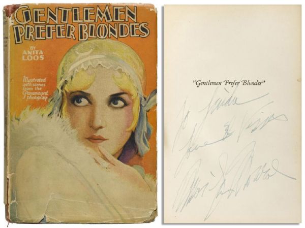 Rare Marilyn Monroe Signed ''Gentlemen Prefer Blondes'' -- The Novel That Inspired Her Most Iconic Role