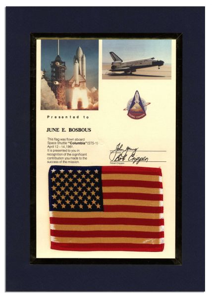 United States Flag Flown in Space Aboard Columbia's First Ever Flight