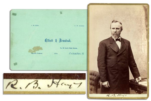 Rutherford B. Hayes Signed Cabinet Card -- With PSA/DNA COA