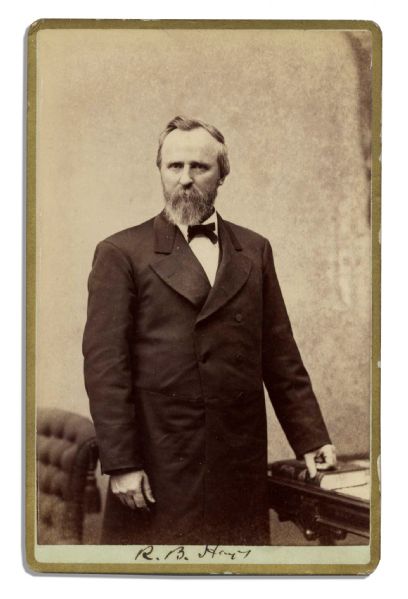 Rutherford B. Hayes Signed Cabinet Card -- With PSA/DNA COA