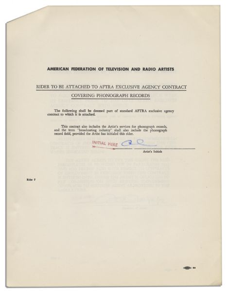 Three William Morris Agency Contracts Signed by Al Capp -- With an Impressive 12 Signatures by Capp in Total