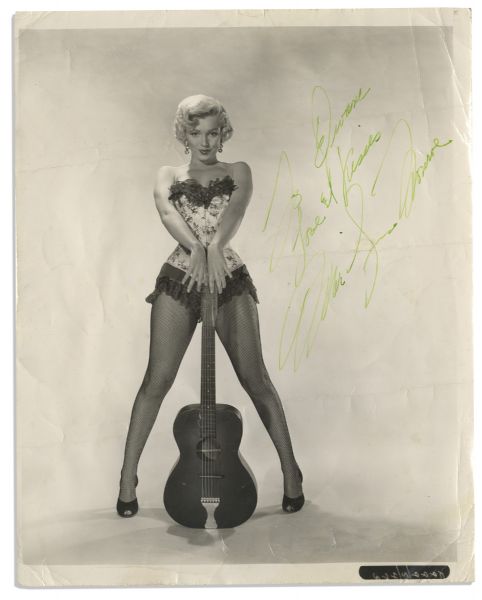 Marilyn Monroe dress auction Fantastic Marilyn Monroe Signed 8'' x 10'' Photo -- ''...Love & Kisses...'' -- With COA's From Both PSA/DNA & JSA