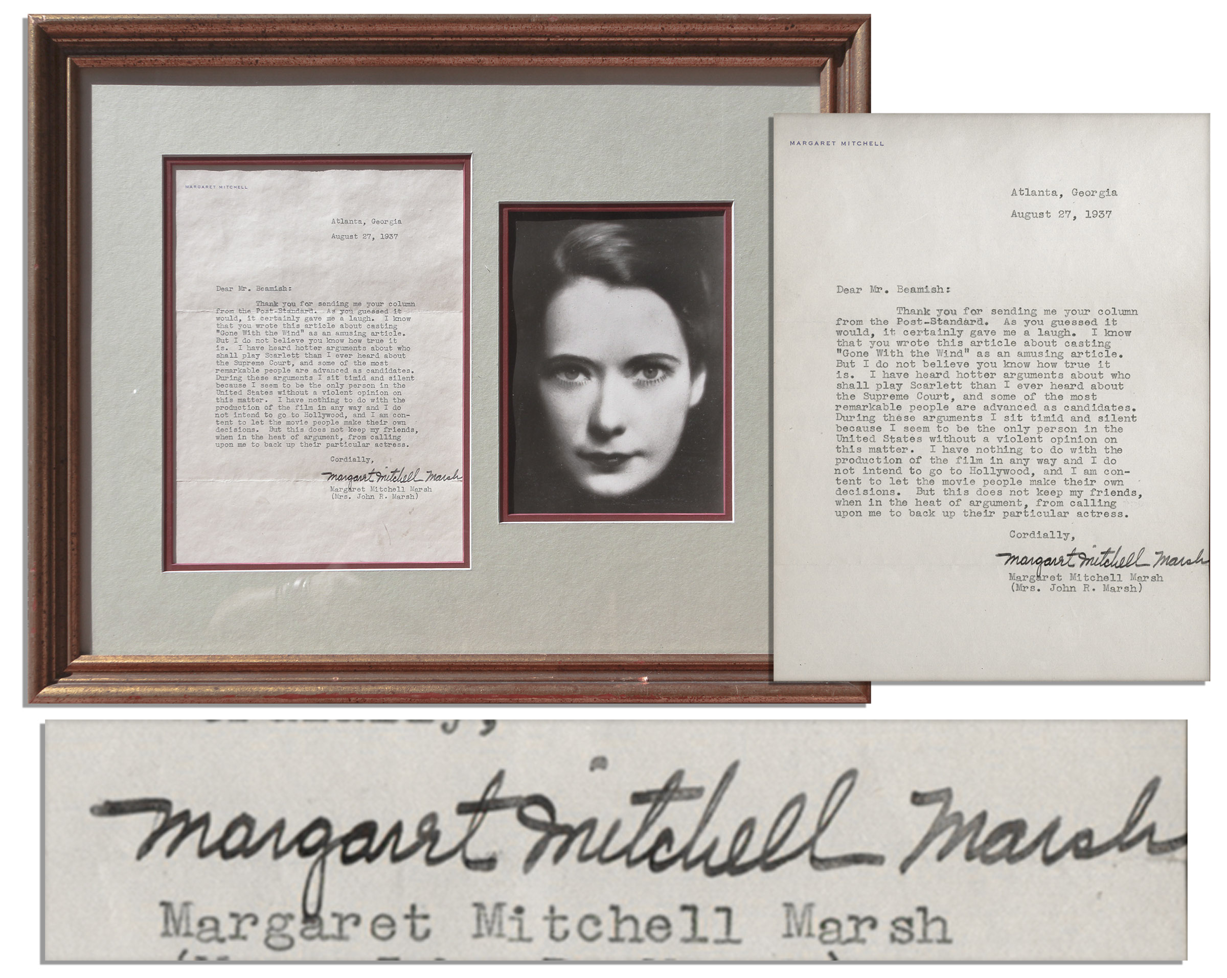 Margaret Mitchell Autograph
