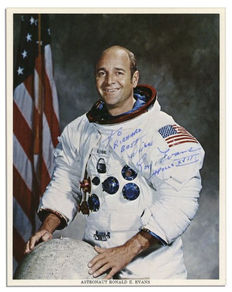 Ron Evans Signed 8'' x 10'' NASA Photo