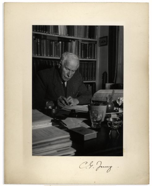 Uncommon Carl Jung Signed Photo Display