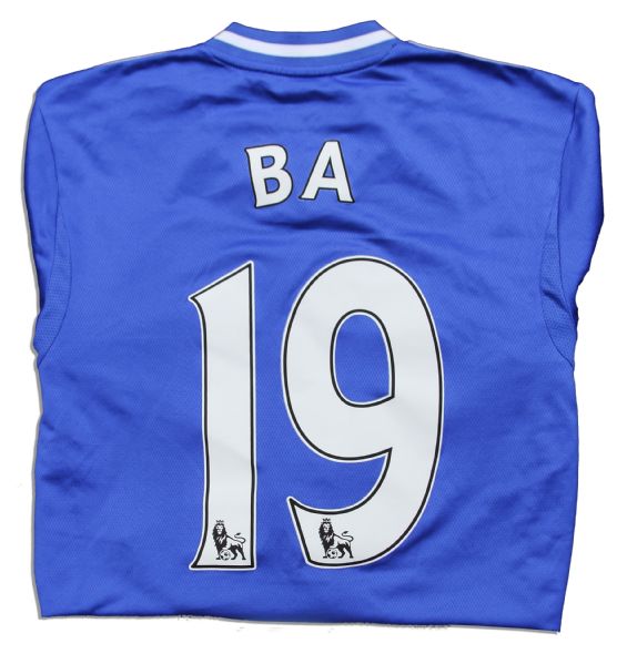 Demba Ba Match Worn Chelsea Football Shirt Signed