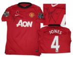 Phil Jones Signed Match Worn Shirt From Manchester United