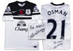 Leon Osman Match Worn Everton Football Shirt Signed