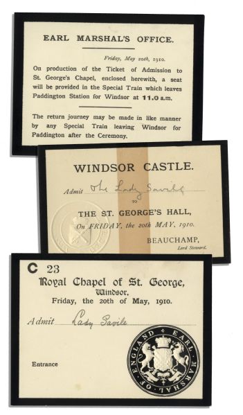 Ticket Lot for King Edward VII's Burial
