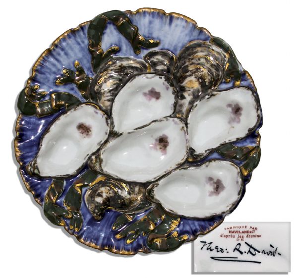 White House Used China -- Oyster Plate in the Rutherford B. Hayes Pattern Ordered by the Arthur or Cleveland Administrations