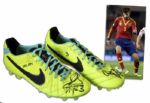 Gerard Pique Match-Worn Football Shoes Signed -- From the Match-up Dubbed El Clasico Between Barcelona & Real Madrid