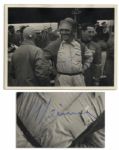 Racecar Driver Guiseppe Farina Signed Photo