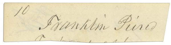 Excellent Franklin Pierce Signature