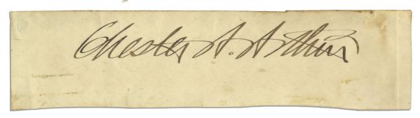 Large Chester A. Arthur Signature