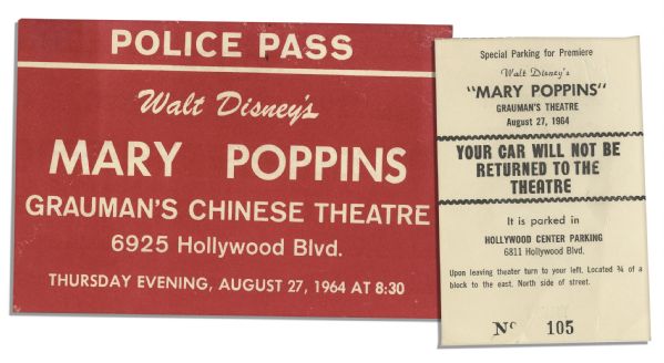 Dick Van Dyke Signed Program From the 1964 Premiere of the Beloved Disney Film, ''Mary Poppins'' -- With Additional Commemorative Memorabilia