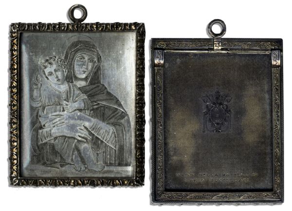 Duchess of Windsor Wallis Simpson Personally Owned Engraving of Madonna and Child