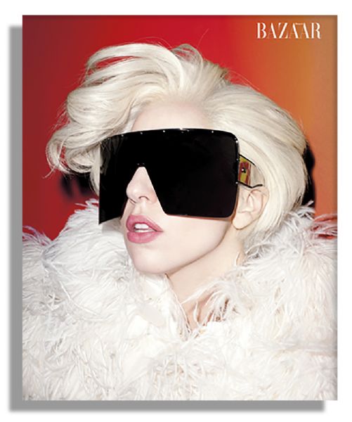 Lady Gaga Worn Moncler Gamme Rouge Jacket From ''Harper's Bazaar'' Cover Shoot
