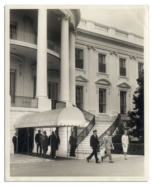Collection of Three Official White House 10'' x 8'' Photos Including One of JFK -- Taken on The White House Lawn at Jackie Kennedy's First Concert For Crippled Children in 1961