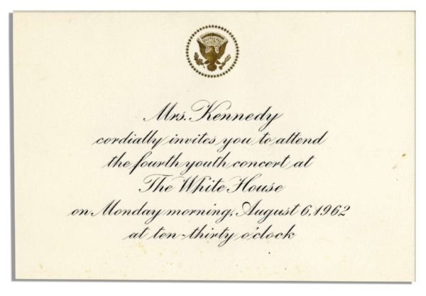 President John F. Kennedy Collection of White House Congratulations Cards , Invitations & Religious Cards 