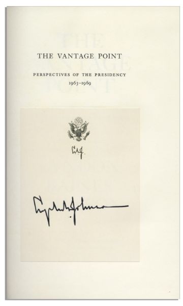 Lyndon B. Johnson First Edition Memoir ''The Vantage Point'' Signed