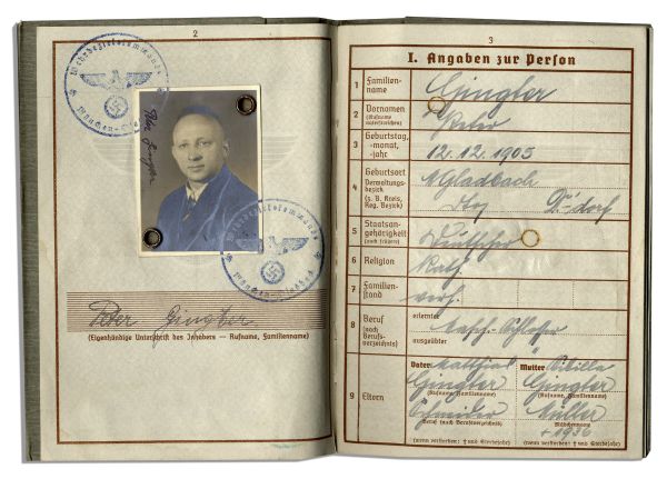 German Nazi ID Book