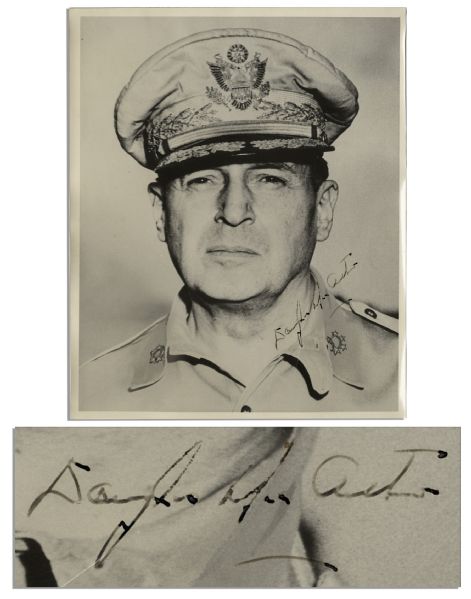 Douglas MacArthur Signed 8'' x 10'' Photo