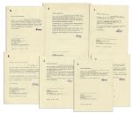 Enzo Ferrari Typed Letters Signed -- Lot of 7 -- ...an exciting era of motor car sports which I remember with so much pleasure...