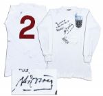 George Cohen Football Shirt From The England v. Portugal 1966 World Cup Semi-Final -- Signed by Portugals Antonio Simoes 