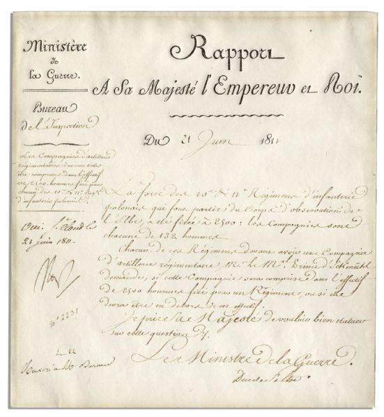 Napoleon Bonaparte Document Signed 