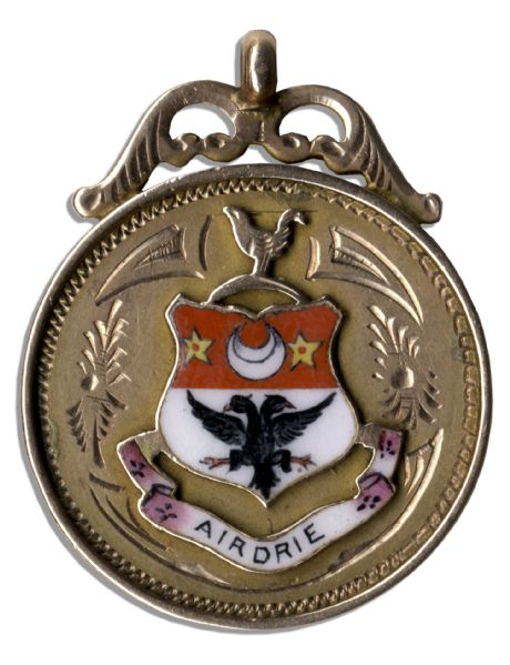 Gold Medal Won by Airdrie Football Club's Star Player, Hughie Gallacher -- Won in the 1921-22 Season in the 2nd XI Scottish Cup Tournament