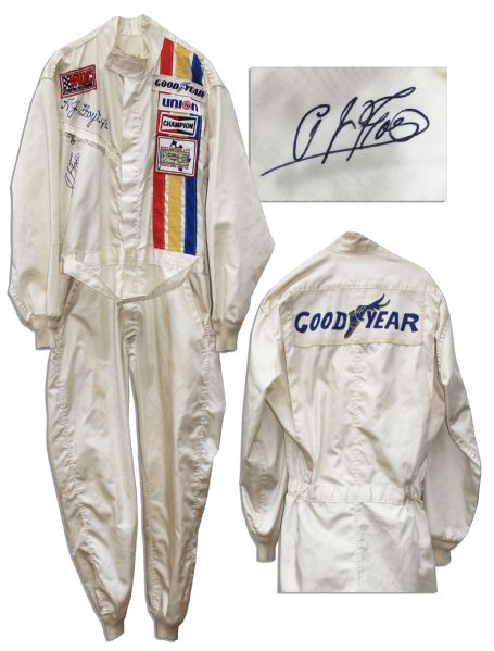 Racing Champion AJ Foyt Signed IROC Race-Worn Suit