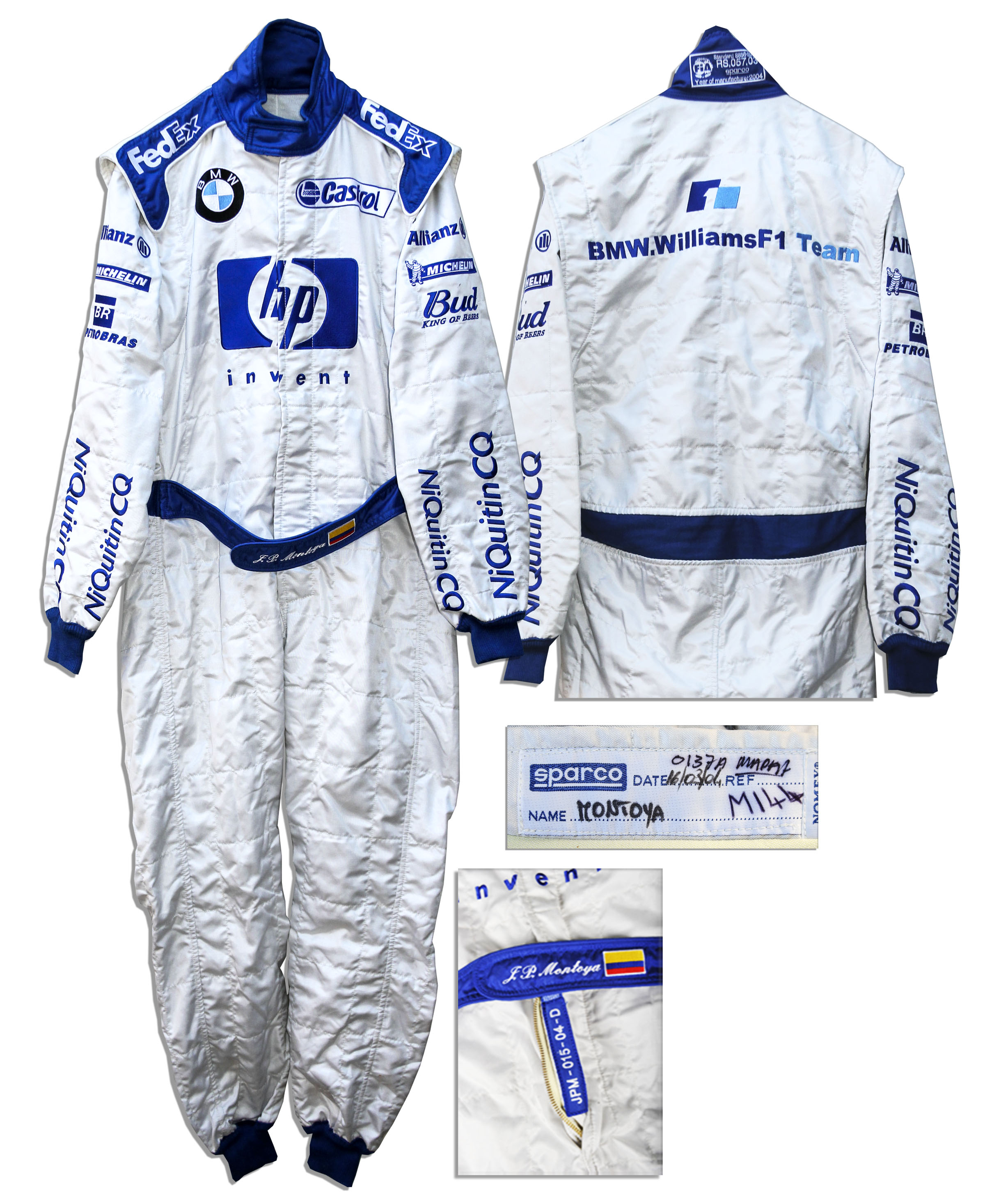Juan Pablo Montoya BMW Williams Formula 1 Promo Card F1. 