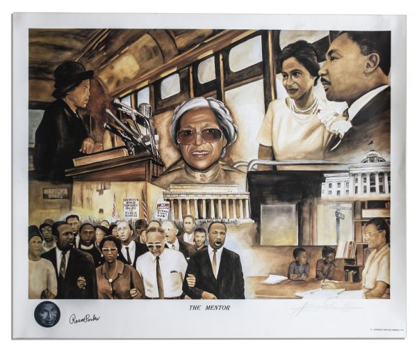 Rosa Parks Signed Civil Rights Poster