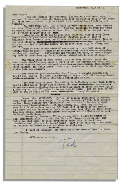 Dr. Seuss Typed Letter Signed With Literary Content -- Seuss Critiques Two Books at Length