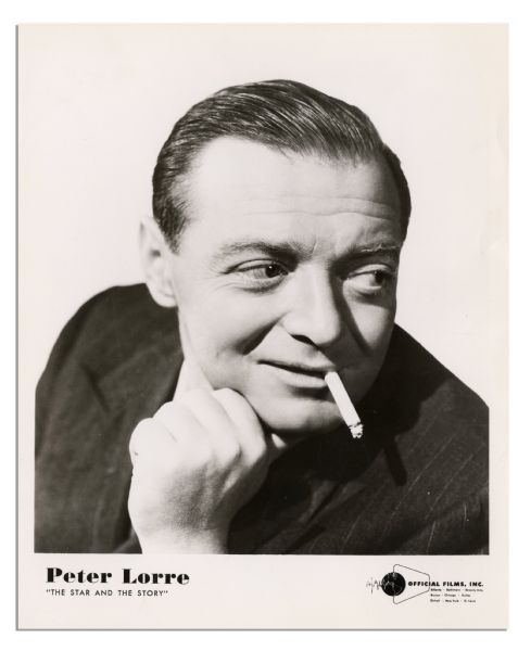 Peter Lorre Signature -- Plus Six Additional Glossy Photos of the Acclaimed Actor