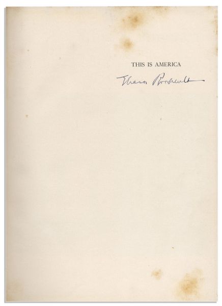 Eleanor Roosevelt ''This Is America'' Signed -- Scarce Title Signed by the First Lady