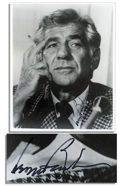 Legendary Composer Leonard Bernstein 8'' x 10'' Signed Photo